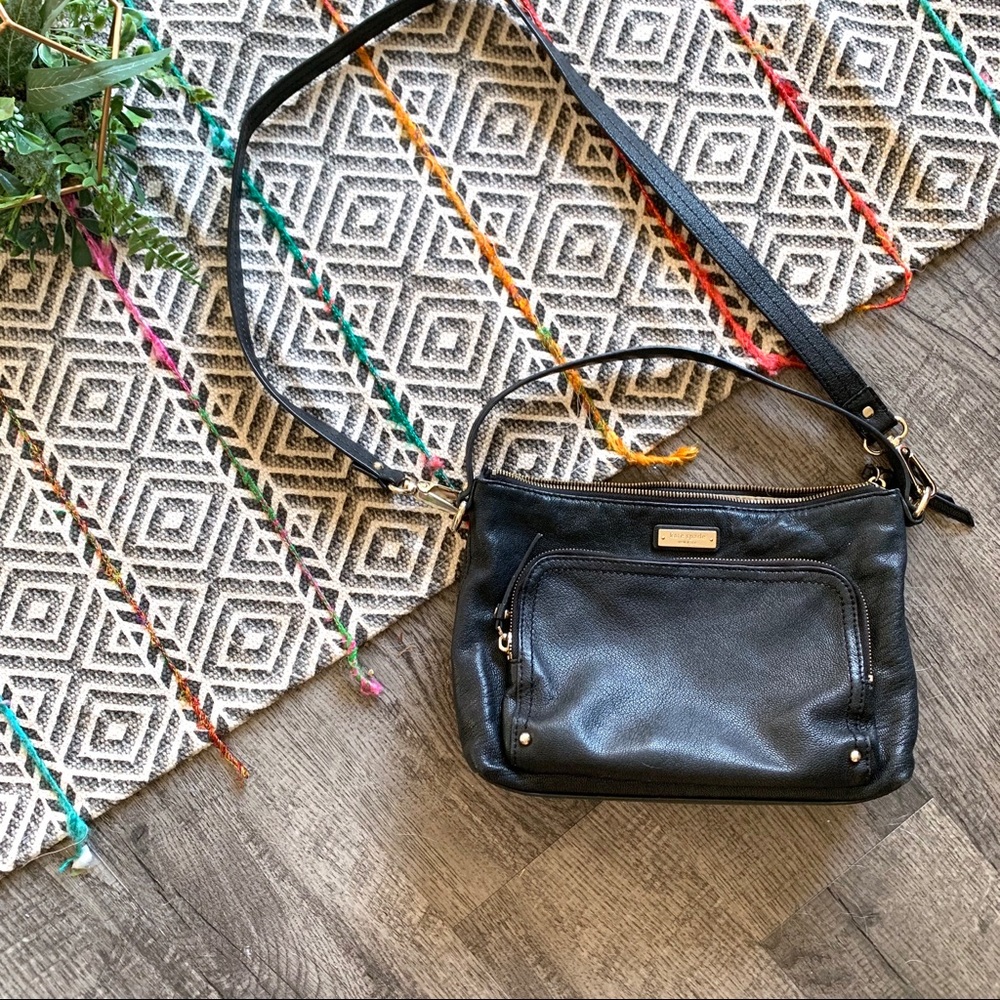 Kate Spade Black Leather Shoulder/Crossbody Bag